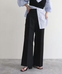 fredy emue | ハイウエストリネン混スラックスパンツ(スラックス)