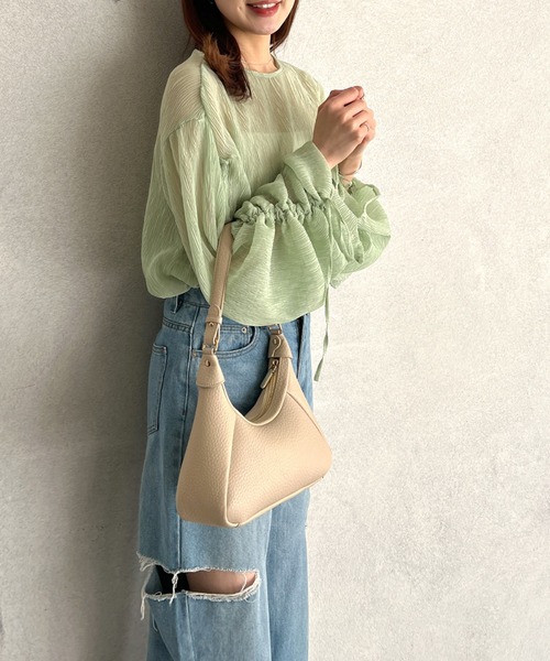 Olu.（オルドット）の「トライアングル2wayバッグ（ハンドバッグ・レディース・アイボリー/ベージュ/ピンク・FREE）」の13枚目の写真