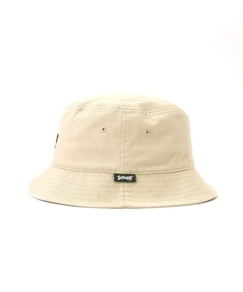 schott（ショット）の「Schott/ショット/TWILL BUCKET HAT/ツイル バケットハット（ハット・メンズ・ブラック/ベージュ/ブラック系その他・F）」の5枚目の写真
