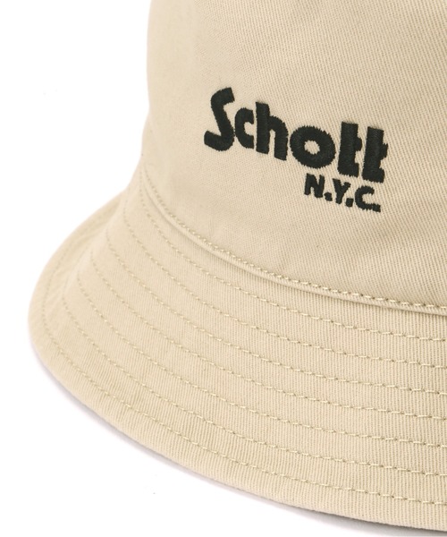schott（ショット）の「Schott/ショット/TWILL BUCKET HAT/ツイル バケットハット（ハット・メンズ・ブラック/ベージュ/ブラック系その他・F）」の7枚目の写真