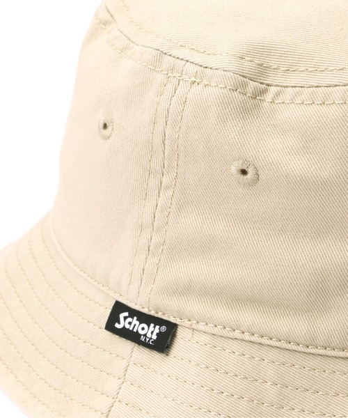 schott（ショット）の「Schott/ショット/TWILL BUCKET HAT/ツイル バケットハット（ハット・メンズ・ブラック/ベージュ/ブラック系その他・F）」の9枚目の写真