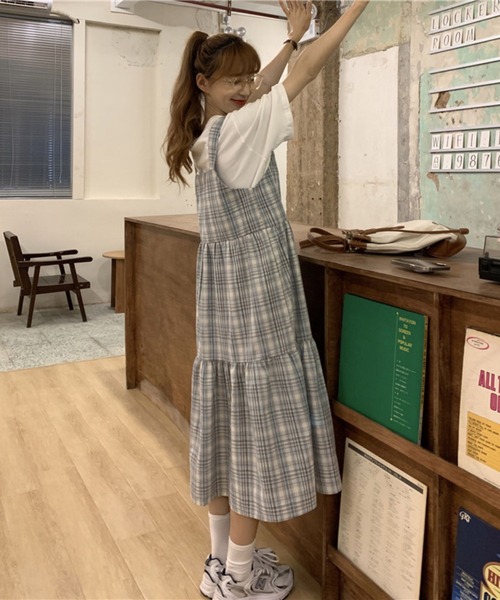 LYEON（リヨン）の「スクエアチェックワンピース（ワンピース・レディース・サックスブルー/イエロー・FREE）」の19枚目の写真