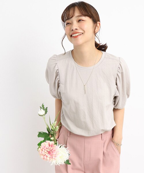 DRESKIP(ドレスキップ)の「◆【接触冷感】大人なゆるっと感 パワショル トップス(Tシャツ/カットソー・レディース・ライトブルー/ブラック/ピンク系/ライトベージュ・02/03/04)」の3枚目の写真