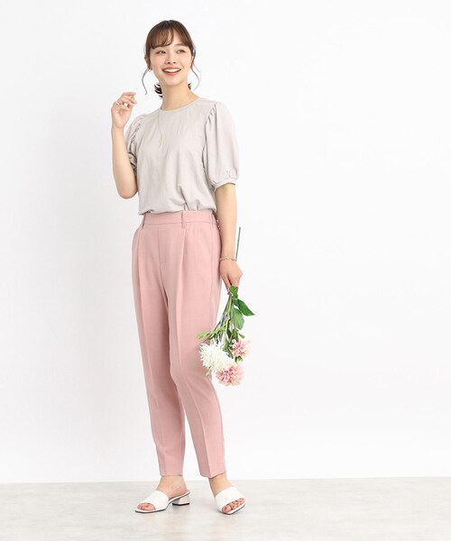 DRESKIP(ドレスキップ)の「◆【接触冷感】大人なゆるっと感 パワショル トップス(Tシャツ/カットソー・レディース・ライトブルー/ブラック/ピンク系/ライトベージュ・02/03/04)」の14枚目の写真