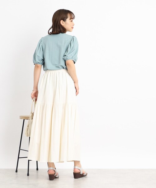 DRESKIP(ドレスキップ)の「◆【接触冷感】大人なゆるっと感 パワショル トップス(Tシャツ/カットソー・レディース・ライトブルー/ブラック/ピンク系/ライトベージュ・02/03/04)」の12枚目の写真