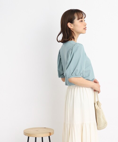 DRESKIP(ドレスキップ)の「◆【接触冷感】大人なゆるっと感 パワショル トップス(Tシャツ/カットソー・レディース・ライトブルー/ブラック/ピンク系/ライトベージュ・02/03/04)」の16枚目の写真