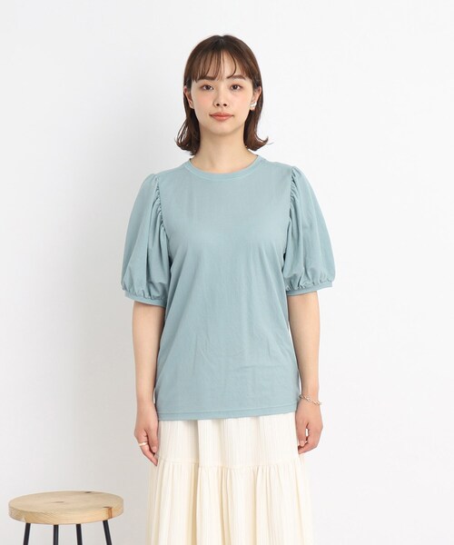 DRESKIP(ドレスキップ)の「◆【接触冷感】大人なゆるっと感 パワショル トップス(Tシャツ/カットソー・レディース・ライトブルー/ブラック/ピンク系/ライトベージュ・02/03/04)」の21枚目の写真