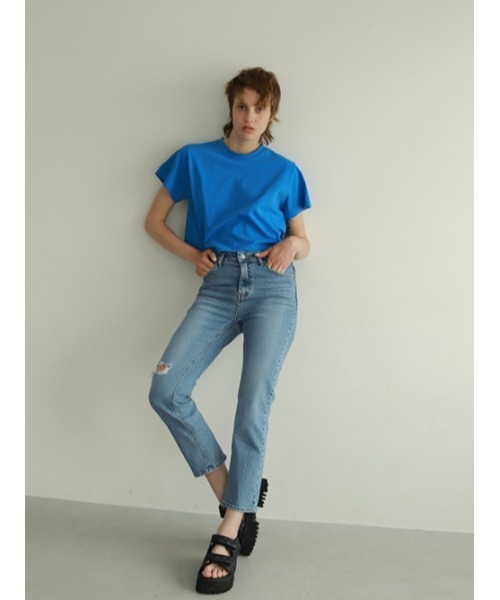 AMAIL(アマイル)の「Straight type denim(デニムパンツ・レディース・ブルー・S/M)」の4枚目の写真