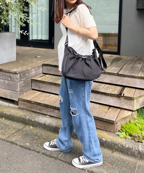 CLEA（クレア）の「ダメージクラッシュワイドデニムパンツ（デニムパンツ・レディース・ブルー/ブラック・M/L）」の15枚目の写真