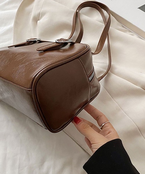 Chick(チック)の「ミニハンドバック ボストン ホーボーバッグ(ハンドバッグ・メンズ・ブラック/ブラウン/ホワイト・ONE SIZE)」の5枚目の写真