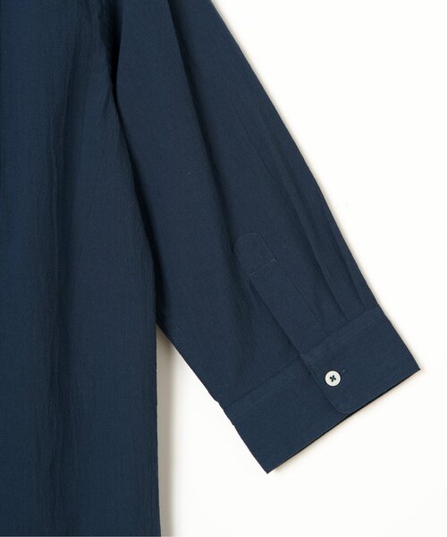 ikka（イッカ）の「7分袖楊柳パイピングシャツ（シャツ/ブラウス・メンズ・ワイン/ネイビー/グリーン・S/M/L/XL）」の10枚目の写真