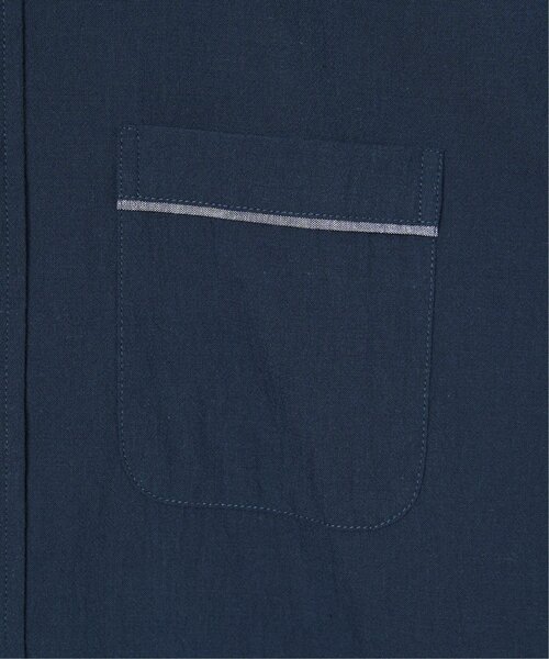 ikka（イッカ）の「7分袖楊柳パイピングシャツ（シャツ/ブラウス・メンズ・ワイン/ネイビー/グリーン・S/M/L/XL）」の7枚目の写真