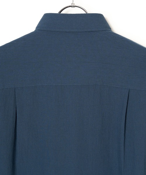 ikka（イッカ）の「7分袖楊柳パイピングシャツ（シャツ/ブラウス・メンズ・ワイン/ネイビー/グリーン・S/M/L/XL）」の18枚目の写真