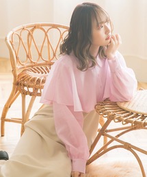 moulis'（ムーリス）の「シアーブラウスsetキャミワンピ（ワンピース）」