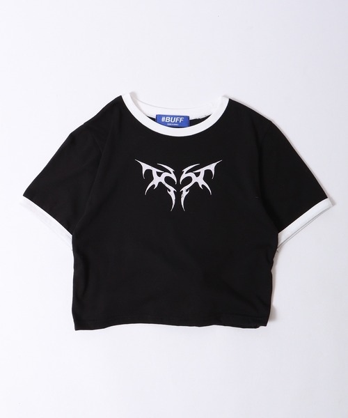 FUNALIVE(ファンアライブ)の「韓国製 ダークハートモチーフクロップド丈紐デザインTシャツ 半袖(Tシャツ/カットソー・レディース・ブラック/カーキ/ピンク/ホワイト・FREE)」の17枚目の写真