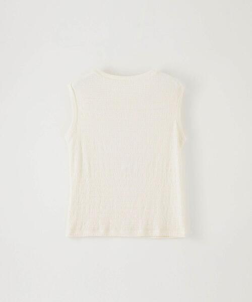 CITEN（シテン）の「＜CITEN＞レイヤード クリンプ トップ－ウォッシャブル－（Tシャツ/カットソー・レディース・オフホワイト/ブラック/ライトブルー・FREE）」の17枚目の写真