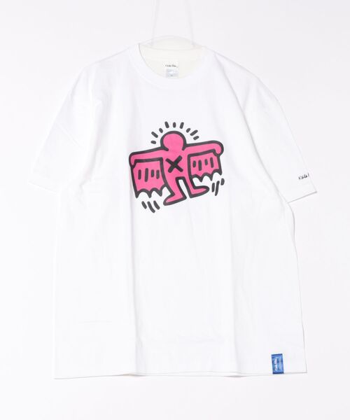 Keith Haring（キース・ヘリング）の「【Keith Haring】アートプリント SS T シャツ（Tシャツ/カットソー・メンズ・ホワイト系その他2/スミクロ/ホワイト/ホワイト系その他/ブラック/ブラック系その他/チャコール/ホワイト系その他3/グレー系その他/ミント/ホワイト系その他4/ブラック系その他2/オフホワイト/ベージュ/ネイビー/ライトブルー/ブラック系その他3/ホワイト系その他5/イエロー・X-LARGE/LARGE/MEDIUM）」の8枚目の写真