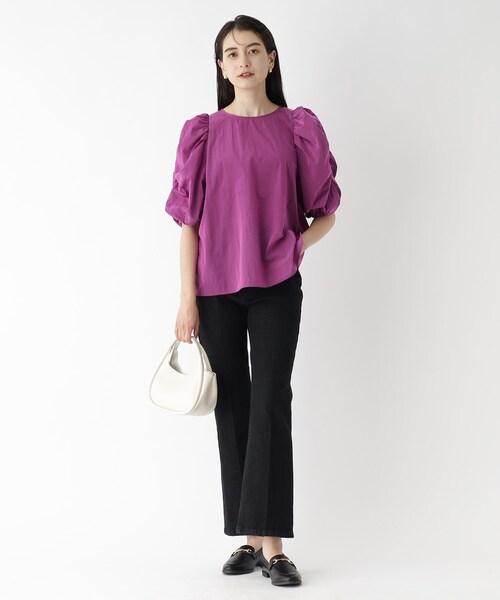 OPAQUE.CLIP（オペークドットクリップ）の「◆【抗菌防臭加工/低反発/2cmヒール】ビット付きローファー（パンプス・レディース・ブラック/グレー/ダークブラウン・02/03/01）」の7枚目の写真