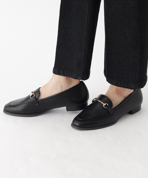 OPAQUE.CLIP（オペークドットクリップ）の「◆【抗菌防臭加工/低反発/2cmヒール】ビット付きローファー（パンプス・レディース・ブラック/グレー/ダークブラウン・02/03/01）」の10枚目の写真