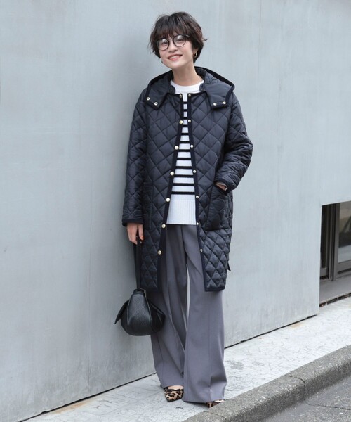 NOLLEY’S（ノーリーズ）の「◇【WEB限定】【TRADITIONAL WEATHERWEAR】ARKLEY LONG A-LINEノーリーズ別注（その他アウター・レディース・ブラック/ネイビー・34/32）」の20枚目の写真