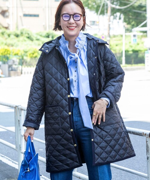 NOLLEY’S（ノーリーズ）の「◇【WEB限定】【TRADITIONAL WEATHERWEAR】ARKLEY LONG A-LINEノーリーズ別注（その他アウター・レディース・ブラック/ネイビー・34/32）」の3枚目の写真