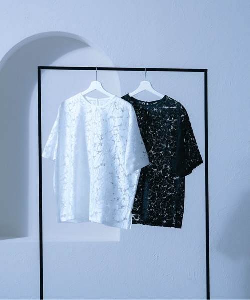 Ellno Loset(エルノロゼット)の「レースシアープルオーバー(Tシャツ/カットソー・メンズ・オフホワイト/ブラック・LARGE/MEDIUM/SMALL)」の21枚目の写真