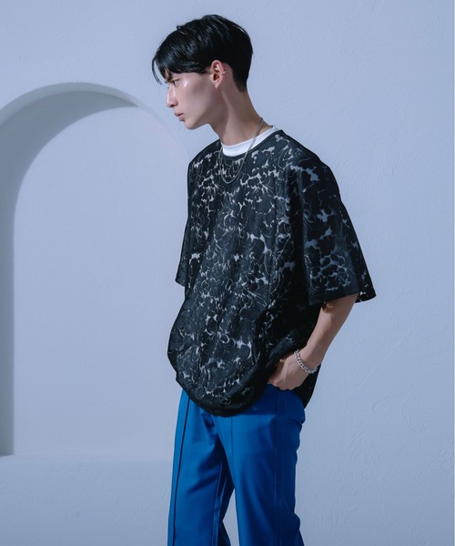 Ellno Loset(エルノロゼット)の「レースシアープルオーバー(Tシャツ/カットソー・メンズ・オフホワイト/ブラック・LARGE/MEDIUM/SMALL)」の17枚目の写真