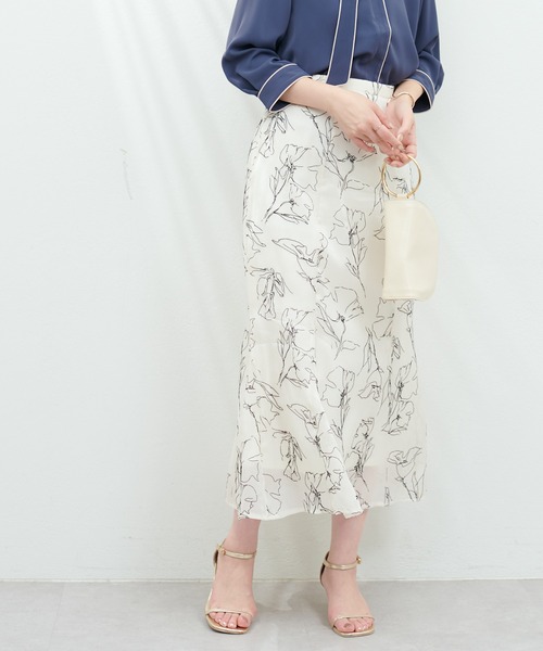 sheller フロッキーサテンフラワースカート フロッキーサテンフラワースカート シェリエ sheller - メルカリ