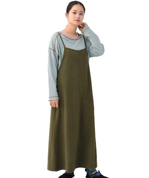 チチカカ(チチカカ)の「ピーチスキンキャミソールワンピース(ワンピース・レディース・ベージュ/ブルー/カーキ・FREE)」の10枚目の写真