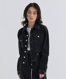 【JOHN LAWRENCE SULLIVAN/ジョンローレンスサリバン】WASHED DENIM CUTTING JACKET/ウォッシュドデニムカッティングジャケット/デニムジャケット/JLSW-50