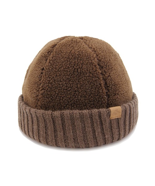 ADPOSION（アドポーション）の「【Ruben】BOA WATCH / ボアニットキャップ（ニットキャップ/ビーニー・レディース・ブラウン/ベージュ/グレー/ブラック・FREE）」の4枚目の写真