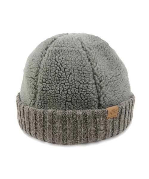 ADPOSION（アドポーション）の「【Ruben】BOA WATCH / ボアニットキャップ（ニットキャップ/ビーニー・レディース・ブラウン/ベージュ/グレー/ブラック・FREE）」の3枚目の写真