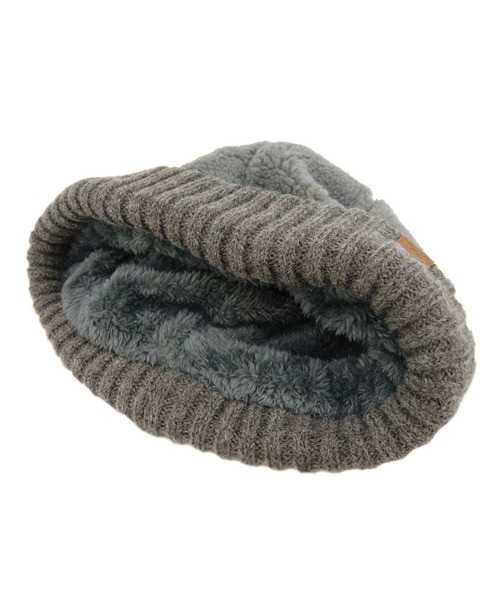 ADPOSION（アドポーション）の「【Ruben】BOA WATCH / ボアニットキャップ（ニットキャップ/ビーニー・レディース・ブラウン/ベージュ/グレー/ブラック・FREE）」の5枚目の写真