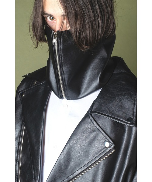 ankoROCK（アンコロック）の「レザージップネックウォーマー（ネックウォーマー/スヌード・レディース・A・ONE SIZE）」の3枚目の写真