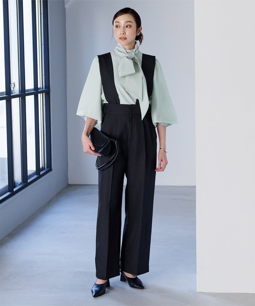 UR'S(ユアーズ)の「2wayボリュームスリーブボウタイブラウス(シャツ/ブラウス・レディース・ライトグリーン/ホワイト/ライトグレー/ブラック/ネイビー・S/L/M)」の19枚目の写真