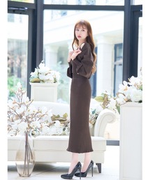Double tailored one-piece エミリアウィズ　Mサイズ パワショルシアーチェックワンピース | エミリアウィズ 公式