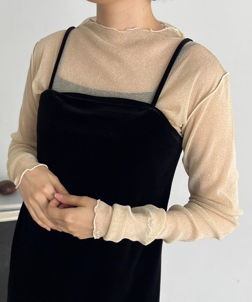 LOWRYS FARM(ローリーズファーム)の「シアースキンハイネックLS 980759(Tシャツ/カットソー・レディース・シルバー/アイボリー/ブラック系その他/グリーン/ベージュ/ブラック/その他1/その他2・FREE)」の16枚目の写真