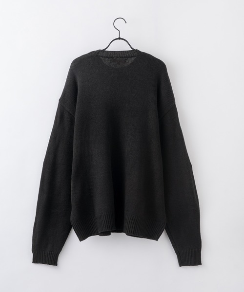 Anchor Smith（アンカー スミス）の「オーバーサイズウォッシャブル5ゲージクルーネックニット（ニット/セーター・メンズ・グレイッシュブルー/ピンク/アイボリー/ライトグレー/ブラウン/チャコール/グリーン系/ブラック/グレー/ダークブラウン・M/L）」の17枚目の写真