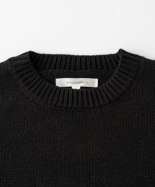 Anchor Smith（アンカー スミス）の「オーバーサイズウォッシャブル5ゲージクルーネックニット（ニット/セーター・メンズ・グレイッシュブルー/ピンク/アイボリー/ライトグレー/ブラウン/チャコール/グリーン系/ブラック/グレー/ダークブラウン・M/L）」の18枚目の写真