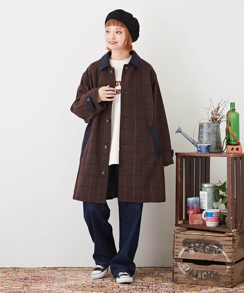 CUBE SUGAR（キューブシュガー）の「裏毛スウェットロゴプリントトレーナー（スウェット・レディース・マルチ/マスタード/ネイビー/ナチュラル/レッド・M）」の11枚目の写真