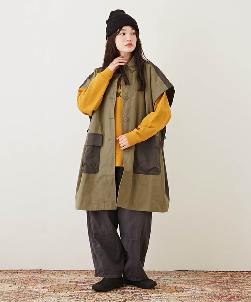 CUBE SUGAR（キューブシュガー）の「裏毛スウェットロゴプリントトレーナー（スウェット・レディース・マルチ/マスタード/ネイビー/ナチュラル/レッド・M）」の18枚目の写真