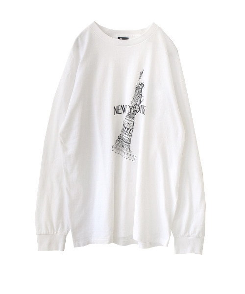 e-zakkamania stores(イーザッカマニアストアーズ)の「NEWYORK ロンTEE(Tシャツ/カットソー・レディース・ブラック/オフホワイト・M)」の14枚目の写真