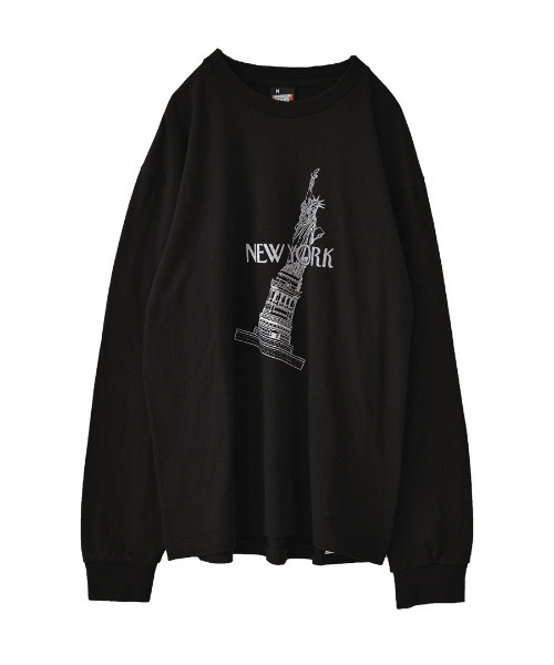 e-zakkamania stores(イーザッカマニアストアーズ)の「NEWYORK ロンTEE(Tシャツ/カットソー・レディース・ブラック/オフホワイト・M)」の15枚目の写真