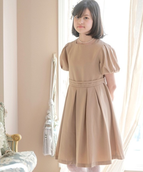 Catherine Cottage（キャサリンコテージ）の「タックスリーブワンピース（ワンピース・キッズ・ブラック/ベージュ・130/150/140/160/165/120）」の15枚目の写真