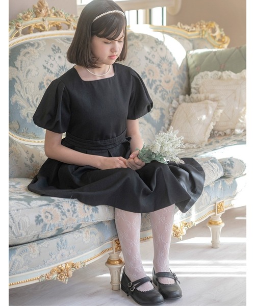 Catherine Cottage（キャサリンコテージ）の「タックスリーブワンピース（ワンピース・キッズ・ブラック/ベージュ・130/150/140/160/165/120）」の13枚目の写真