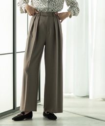 OPAQUE.CLIP | 落ち感タックワイドストレートパンツ【洗濯機洗い可】(その他パンツ)