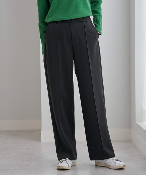 BELLUNA PLUS（ベルーナ）の「防風ストレッチ素材ワイドパンツ股下６５ｃｍ（その他パンツ・レディース・イエロー系その他/セージグリーン/チャコール/ブラック/オフホワイト・LARGE/MEDIUM/X-LARGE/SMALL）」の3枚目の写真