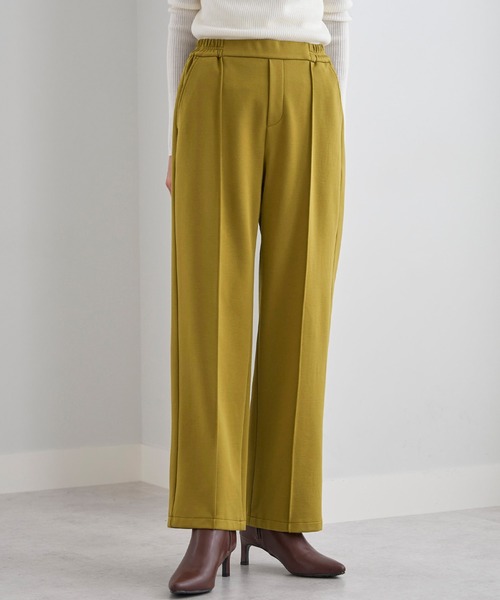 BELLUNA PLUS（ベルーナ）の「防風ストレッチ素材ワイドパンツ股下６５ｃｍ（その他パンツ・レディース・イエロー系その他/セージグリーン/チャコール/ブラック/オフホワイト・LARGE/MEDIUM/X-LARGE/SMALL）」の13枚目の写真
