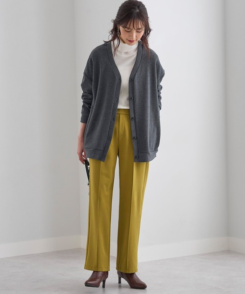 BELLUNA PLUS（ベルーナ）の「防風ストレッチ素材ワイドパンツ股下６５ｃｍ（その他パンツ・レディース・イエロー系その他/セージグリーン/チャコール/ブラック/オフホワイト・LARGE/MEDIUM/X-LARGE/SMALL）」の15枚目の写真