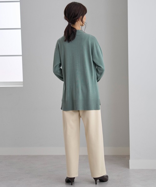 BELLUNA PLUS（ベルーナ）の「防風ストレッチ素材ワイドパンツ股下６５ｃｍ（その他パンツ・レディース・イエロー系その他/セージグリーン/チャコール/ブラック/オフホワイト・LARGE/MEDIUM/X-LARGE/SMALL）」の8枚目の写真